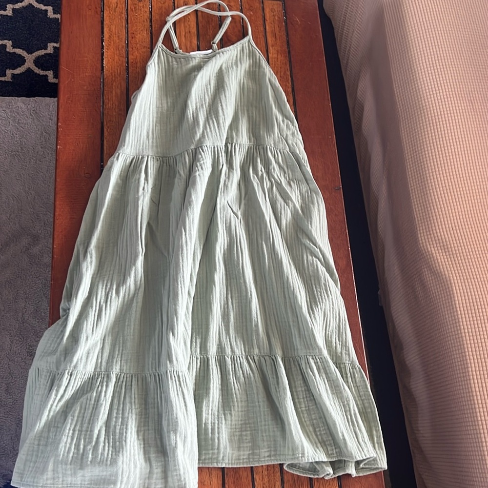 Cat & Jack rarely worn size 14-16 dress- sage green